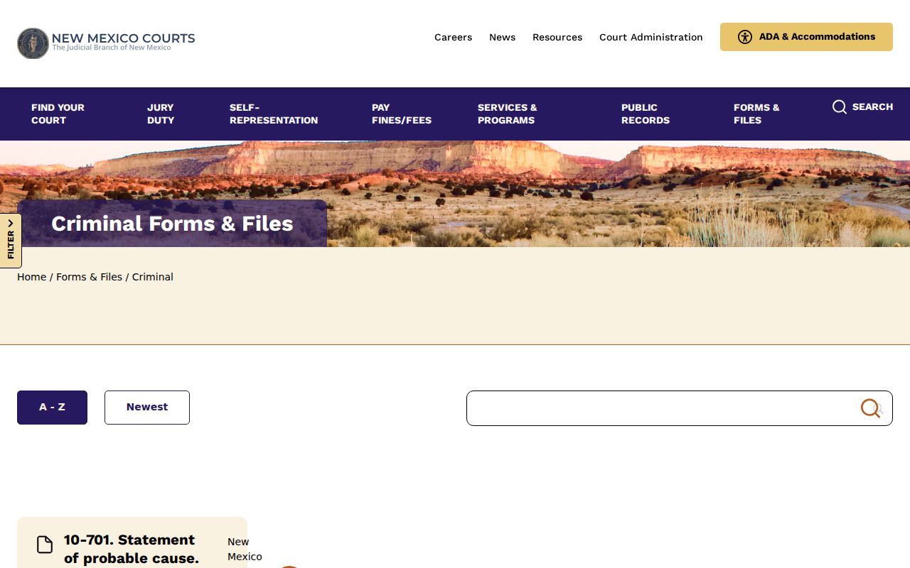Bernalillo County arrest warrant records, New Mexico criminal forms source